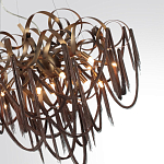 Люстра подвесная с объемной композицией из скрученных лент и металлических цепочек Atlantis Chain варинант исполнения - 3 | Loft Concept в Липецке