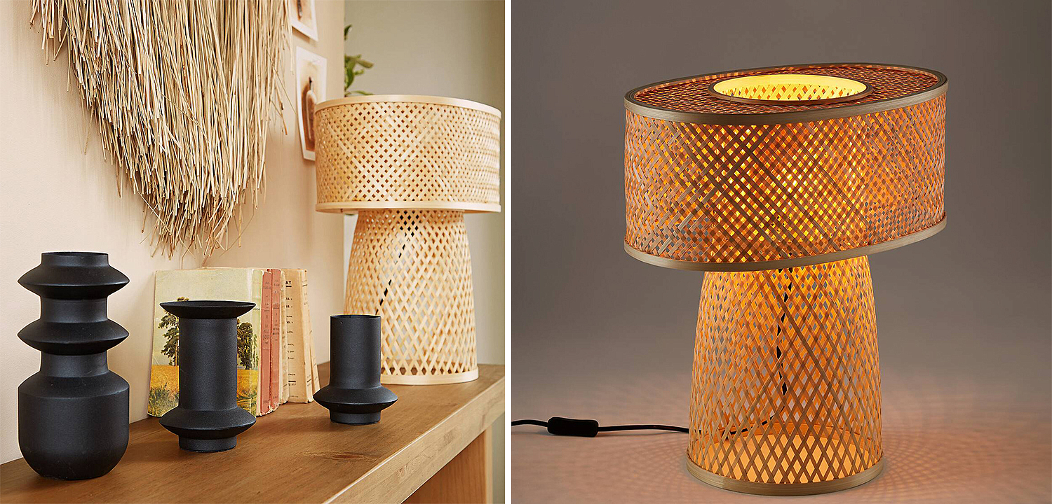 Настольная лампа Maren Wicker Table lamp Настольная лампа Maren Wicker Table lamp - Loft-Concept в Липецке