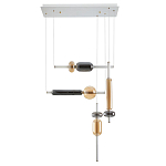 Люстра подвесная из металла и стекла Harmony of Strict Lines варинант исполнения - 1 | Loft Concept в Липецке