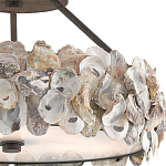 Потолочный светильник круглый с абажуром из устричных раковин Sea Ravens варинант исполнения - 1 | Loft Concept в Липецке