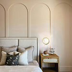 Светодиодное бра круглой формы с металлической рамой золотого цвета Marble Glow варинант исполнения - 2 | Loft Concept в Липецке