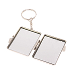 Зеркало брелок складное двухстороннее из натурального камня Оникс Silver Stone Mirrors варинант исполнения - 3 | Loft Concept в Липецке