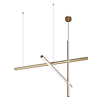 Люстра с 3-мя  пересекающимися цилиндрическими плафонами на тонких тросах Trumpet tube варинант исполнения - 4 | Loft Concept в Липецке