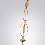 Подвесной светильник с прямоугольными и овальными элементами и акцентом из натурального камня Tectona  варинант исполнения - 6 | Loft Concept в Липецке