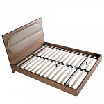 Кровать двуспальная с высоким изголовьем из дерева и подушек из экокожи Modern Look варинант исполнения - 4 | Loft Concept в Липецке