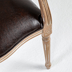 Полукресло из массива бука с сиденьем из экокожи и цветочным принтом на спинке Chinoiserie Garden Chair варинант исполнения - 3 | Loft Concept в Липецке