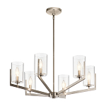 Люстра с 6-ю прозрачными цилиндрическими плафонами Kichler варинант исполнения - 10 | Loft Concept в Липецке