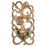 Маска деревянная резная расписная Tropical Paradise варинант исполнения - 4 | Loft Concept в Липецке