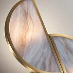 Бра с двумя полукруглыми плафонами из искусственного алебастра в бронзовой оправе Marbella варинант исполнения - 9 | Loft Concept в Липецке