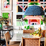 Люстра с плафоном в виде купола синяя Wooden Beads Chandelier Blue варинант исполнения - 2 | Loft Concept в Липецке