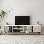 ТВ-тумба с 3-мя дверцами и полками Grey Albe TV Stand варинант исполнения - 3 | Loft Concept в Липецке