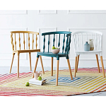 Пластиковый стул на ножках из массива бука Ferret Spiral Green варинант исполнения - 8 | Loft Concept в Липецке