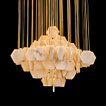 Люстра с фигурными подвесками из натурального камня Glowing Spheres варинант исполнения - 2 | Loft Concept в Липецке