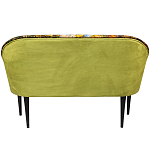 Диван двухместный из натурального бука с цветочным принтом Impressionism in Art варинант исполнения - 2 | Loft Concept в Липецке