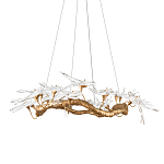 Люстра подвесная с прозрачными стеклянными птичками на ветвях Диаметр 100 см Serip Voa варинант исполнения - 1 | Loft Concept в Липецке