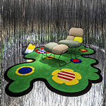 Дизайнерский ковер с цветами Poltronova Tappeto Prato Rug варинант исполнения - 3 | Loft Concept в Липецке