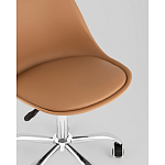 Офисный стул на металлическом основании EGGERY Brown пластик варинант исполнения - 2 | Loft Concept в Липецке