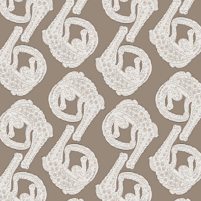 Мебельная ткань Velour Crocodiles Gray-Beige Велюр N 1140 Серо-бежевый в Липецке | Loft Concept 