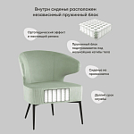 Современное мягкое кресло на металлических ножках Rakush Pistachio варинант исполнения - 9 | Loft Concept в Липецке