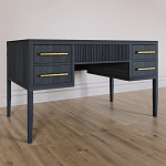 Большой Рабочий стол Primo с 5 выдвижными ящиками Черный дуб варинант исполнения - 2 | Loft Concept в Липецке