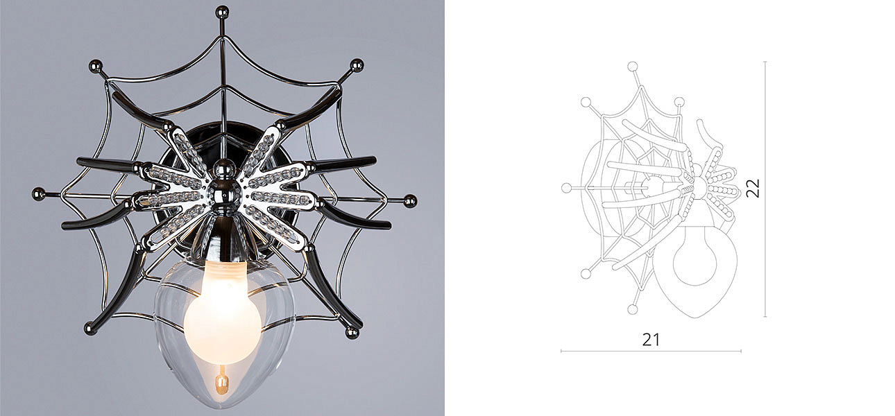 Бра Паук с паутиной Spiders lamp Бра Паук с паутиной Spiders lamp - Loft-Concept в Липецке