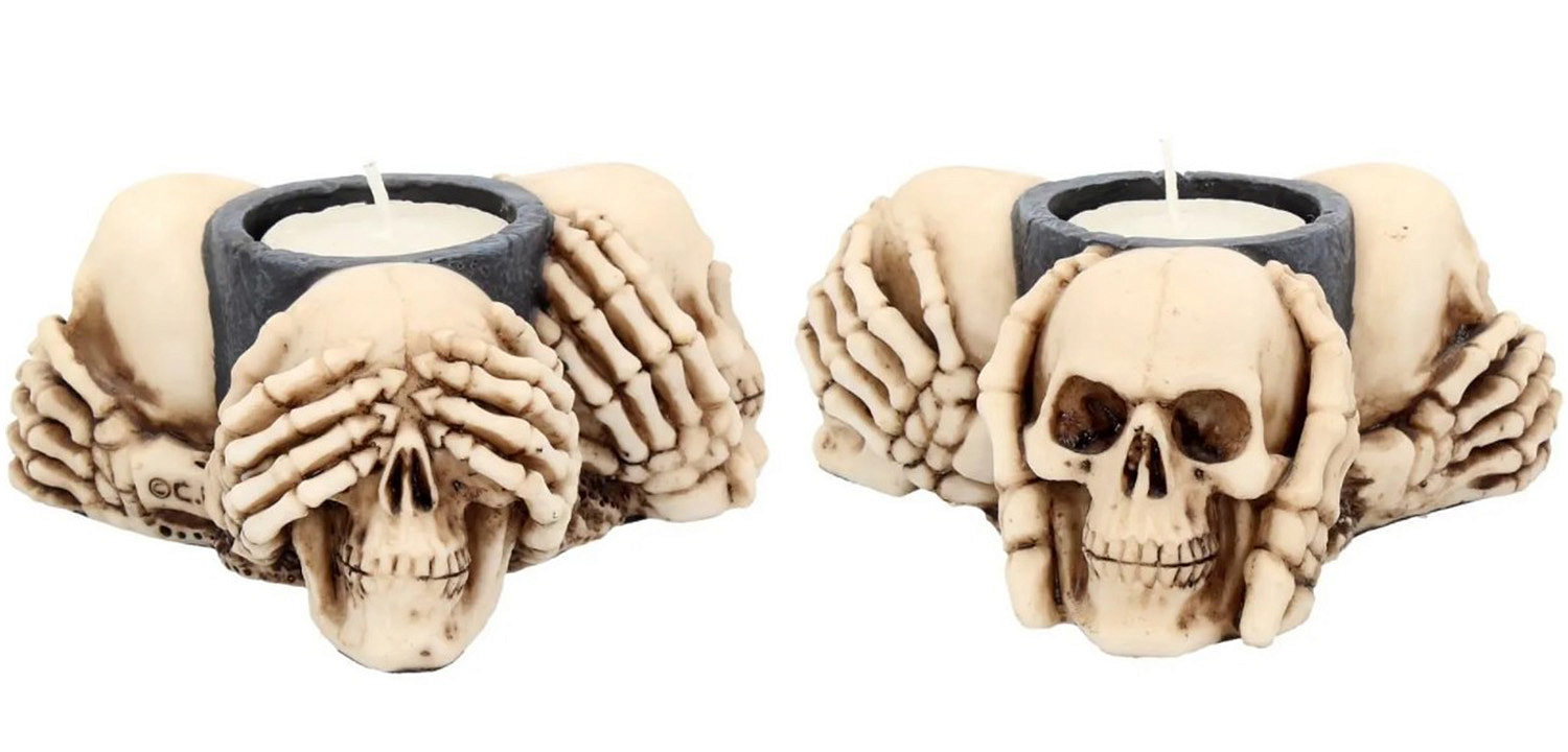 Подсвечник Three Wise Skulls Подсвечник Three Wise Skulls - Loft-Concept в Липецке