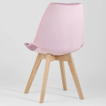 Стул с мягким велюровым сиденьем Arvika Pink варинант исполнения - 5 | Loft Concept в Липецке