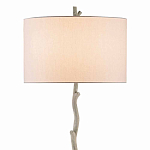 Торшер с цилиндрическим тканевым абажуром на каркасе в виде тонкого дерева Gray Branch варинант исполнения - 1 | Loft Concept в Липецке