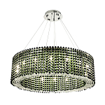 Круглая люстра с хрустальными подвесками Crystal Art Chrome Green Chandelier 12 варинант исполнения - 1 | Loft Concept в Липецке