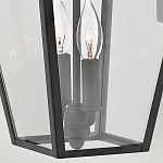 Настенный фонарь черного цвета с прозрачным стеклянным плафоном трапециевидной формы Hinkley варинант исполнения - 4 | Loft Concept в Липецке