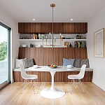 Люстра с 6-ю лампами на тонких изогнутых рожках в современном стиле Feiss варинант исполнения - 7 | Loft Concept в Липецке