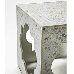 Приставной столик с перламутром Bone Inlay Side Table Floral Design варинант исполнения - 3 | Loft Concept в Липецке