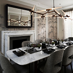 Обои ручная роспись Distant Bamboo Special Colourway on Lead Grey dyed silk варинант исполнения - 1 | Loft Concept в Липецке