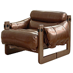 Кресло-диван кожаное на деревянном каркасе Medieval Furniture варинант исполнения - 7 | Loft Concept в Липецке