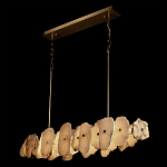 Подвесной светильник с фигурными элементами из белого алебастра Cryptocrystalline Stone варинант исполнения - 6 | Loft Concept в Липецке