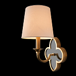 Бра с белым текстильным абажуром и фигурным основанием с зеркальной вставкой Vitorino варинант исполнения - 2 | Loft Concept в Липецке