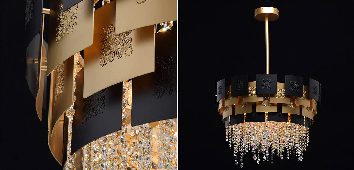 Люстра Engraving Plates Black Gold Люстра Engraving Plates Black Gold - Loft-Concept в Липецке