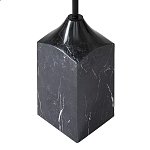 Кофейный столик с круглой столешницей и мраморным основанием Steel Reliability варинант исполнения - 3 | Loft Concept в Липецке