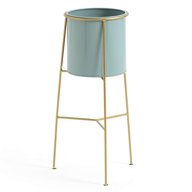 Кашпо из металла и латуни Elegance Elevated Planters Бирюзовый Латунь Кашпо из металла и латуни Elegance Elevated Planters Бирюзовый Латунь в Липецке | Loft Concept