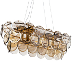 Люстра с круглыми стеклянными подвесками Cardiel Amber Glass Chandelier варинант исполнения - 1 | Loft Concept в Липецке