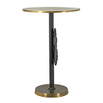 Столик приставной с абстрактным основанием и акцентом в виде золотистого диска Heavenly Space варинант исполнения - 4 | Loft Concept в Липецке