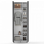 Двухдверный шкаф белого цвета Strict Lines варинант исполнения - 4 | Loft Concept в Липецке