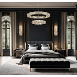 Люстра из 2-х колец с мозаичным хрустальным оформлением Sparks of Crystal варинант исполнения - 2 | Loft Concept в Липецке