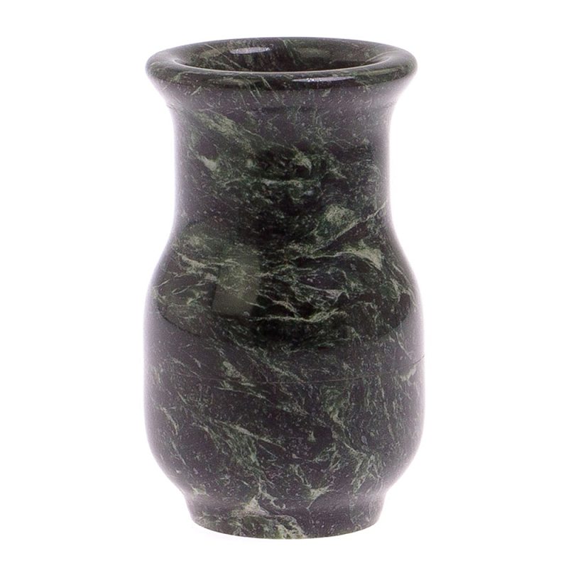 Ваза настольная для цветов из камня змеевик Vase Serpentine Змеевик Ваза настольная для цветов из камня змеевик Vase Serpentine Змеевик в Липецке | Loft Concept